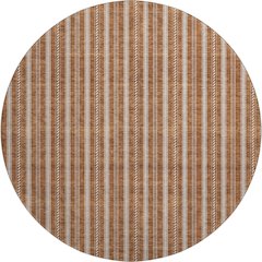 Premium Machine Washable Mayfield AMF929 Terracotta 8' x 8' Round Rug