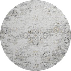 Premium Machine Washable Mayfield  Dove 8' x 8' Round Rug