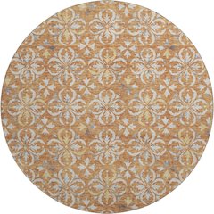 Premium Machine Washable Mayfield AMF930 Copper 8' x 8' Round Rug