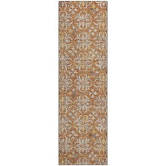 Premium Machine Washable Mayfield AMF930 Copper 2'3" x 7'6" Runner Rug