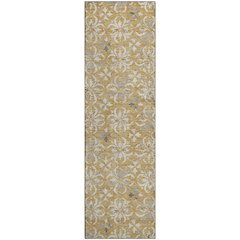 Premium Machine Washable Mayfield AMF930 Gold 2'3" x 7'6" Runner Rug