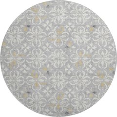 Premium Machine Washable Mayfield AMF930 Gray 8' x 8' Round Rug