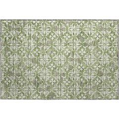 Premium Machine Washable Mayfield AMF930 Green 1'8" x 2'6" Rug