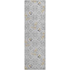 Premium Machine Washable Mayfield AMF930 Silver 2'3" x 7'6" Runner Rug