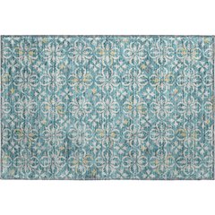 Premium Machine Washable Mayfield AMF930 Teal 1'8" x 2'6" Rug