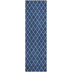 Premium Machine Washable Mayfield AMF932 Navy 2'3" x 7'6" Runner Rug
