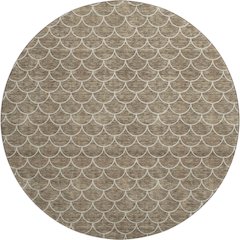 Premium Machine Washable Mayfield AMF933 Brown 8' x 8' Round Rug