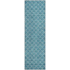 Premium Machine Washable Mayfield AMF933 Teal 2'3" x 7'6" Runner Rug