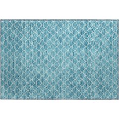 Premium Machine Washable Mayfield AMF933 Teal 1'8" x 2'6" Rug