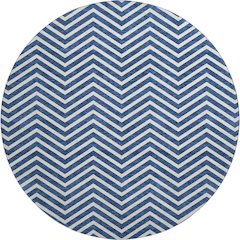 Premium Machine Washable Mayfield AMF934 Blue 8' x 8' Round Rug