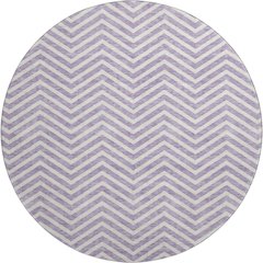 Premium Machine Washable Mayfield AMF934 Lilac 8' x 8' Round Rug