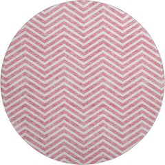 Premium Machine Washable Mayfield AMF934 Pink 8' x 8' Round Rug