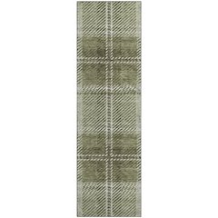 Premium Machine Washable Mayfield AMF935 Aloe 2'3" x 7'6" Runner Rug