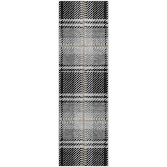 Premium Machine Washable Mayfield AMF935 Black 2'3" x 7'6" Runner Rug