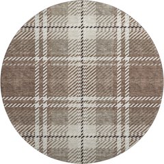 Premium Machine Washable Mayfield AMF935 Brown 8' x 8' Round Rug
