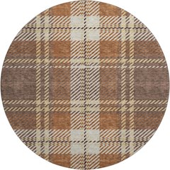 Premium Machine Washable Mayfield AMF935 Chocolate 8' x 8' Round Rug