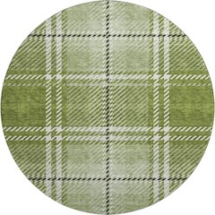 Premium Machine Washable Mayfield AMF935 Green 8' x 8' Round Rug