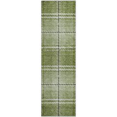 Premium Machine Washable Mayfield AMF935 Green 2'3" x 7'6" Runner Rug