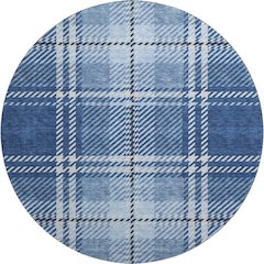 Premium Machine Washable Mayfield AMF935 Navy 8' x 8' Round Rug