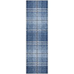 Premium Machine Washable Mayfield AMF935 Navy 2'3" x 7'6" Runner Rug