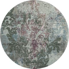 Premium Machine Washable Mayfield AMF936 Fern 8' x 8' Round Rug