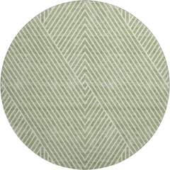 Premium Machine Washable Mayfield AMF937 Aloe 8' x 8' Round Rug