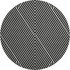 Premium Machine Washable Mayfield AMF937 Black 8' x 8' Round Rug
