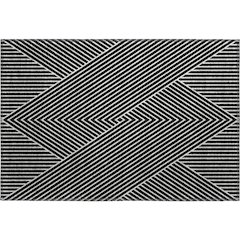 Premium Machine Washable Mayfield AMF937 Black 1'8" x 2'6" Rug