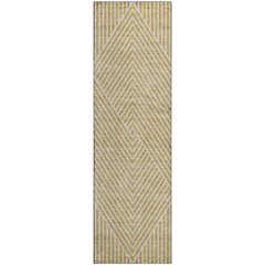 Premium Machine Washable Mayfield AMF937 Gold 2'3" x 7'6" Runner Rug