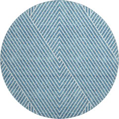 Premium Machine Washable Mayfield AMF937 Teal 8' x 8' Round Rug
