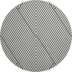 Premium Machine Washable Mayfield AMF937 White 8' x 8' Round Rug
