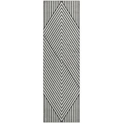 Premium Machine Washable Mayfield AMF937 White 2'3" x 7'6" Runner Rug