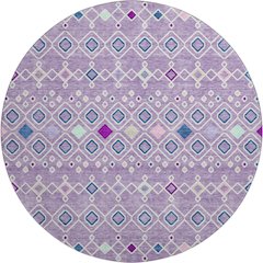 Premium Machine Washable Mayfield AMF938 Lavender 8' x 8' Round Rug