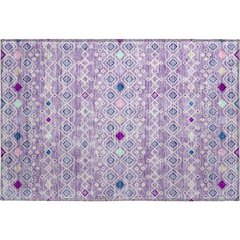 Premium Machine Washable Mayfield AMF938 Lavender 1'8" x 2'6" Rug