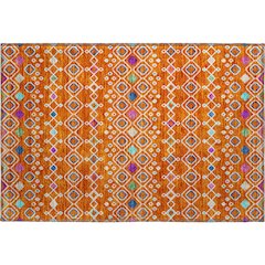 Premium Machine Washable Mayfield AMF938 Orange 1'8" x 2'6" Rug