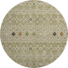 Premium Machine Washable Mayfield AMF938 Sage 8' x 8' Round Rug