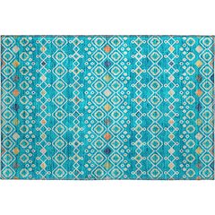 Premium Machine Washable Mayfield AMF938 Teal 1'8" x 2'6" Rug