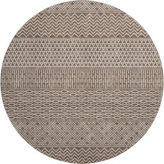 Premium Machine Washable Mayfield AMF939 Brown 8' x 8' Round Rug