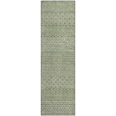 Premium Machine Washable Mayfield AMF939 Green 2'3" x 7'6" Runner Rug