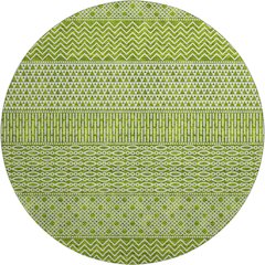 Premium Machine Washable Mayfield AMF939 Lime 8' x 8' Round Rug