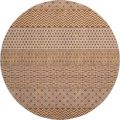 Premium Machine Washable Mayfield AMF939 Paprika 8' x 8' Round Rug