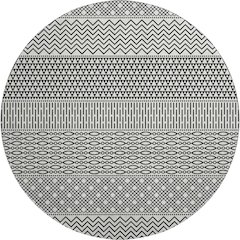 Premium Machine Washable Mayfield AMF939 White 8' x 8' Round Rug