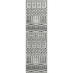 Premium Machine Washable Mayfield AMF939 White 2'3" x 7'6" Runner Rug