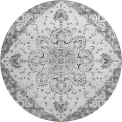 Premium Machine Washable Mayfield  Fog 8' x 8' Round Rug