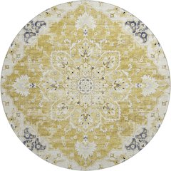 Premium Machine Washable Mayfield  Gilded 8' x 8' Round Rug