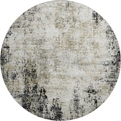 Premium Machine Washable Mayfield AMF940 Black 8' x 8' Round Rug