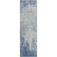 Premium Machine Washable Mayfield AMF940 Denim 2'3" x 7'6" Runner Rug