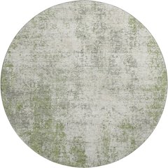 Premium Machine Washable Mayfield AMF940 Green 8' x 8' Round Rug