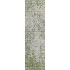 Premium Machine Washable Mayfield AMF940 Green 2'3" x 7'6" Runner Rug
