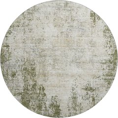 Premium Machine Washable Mayfield AMF940 Olive 8' x 8' Round Rug
